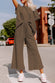 Brown Textured Loose Fit T Shirt and Drawstring Pants Set-4 colors
