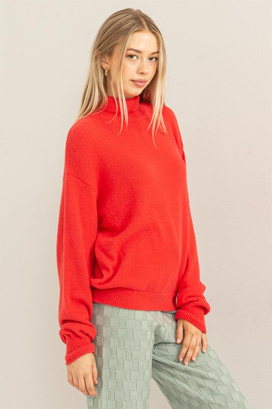 TOO DREAMY HIGH NECK SWEATER (2 colors)