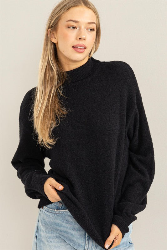 TOO DREAMY HIGH NECK SWEATER (2 colors)